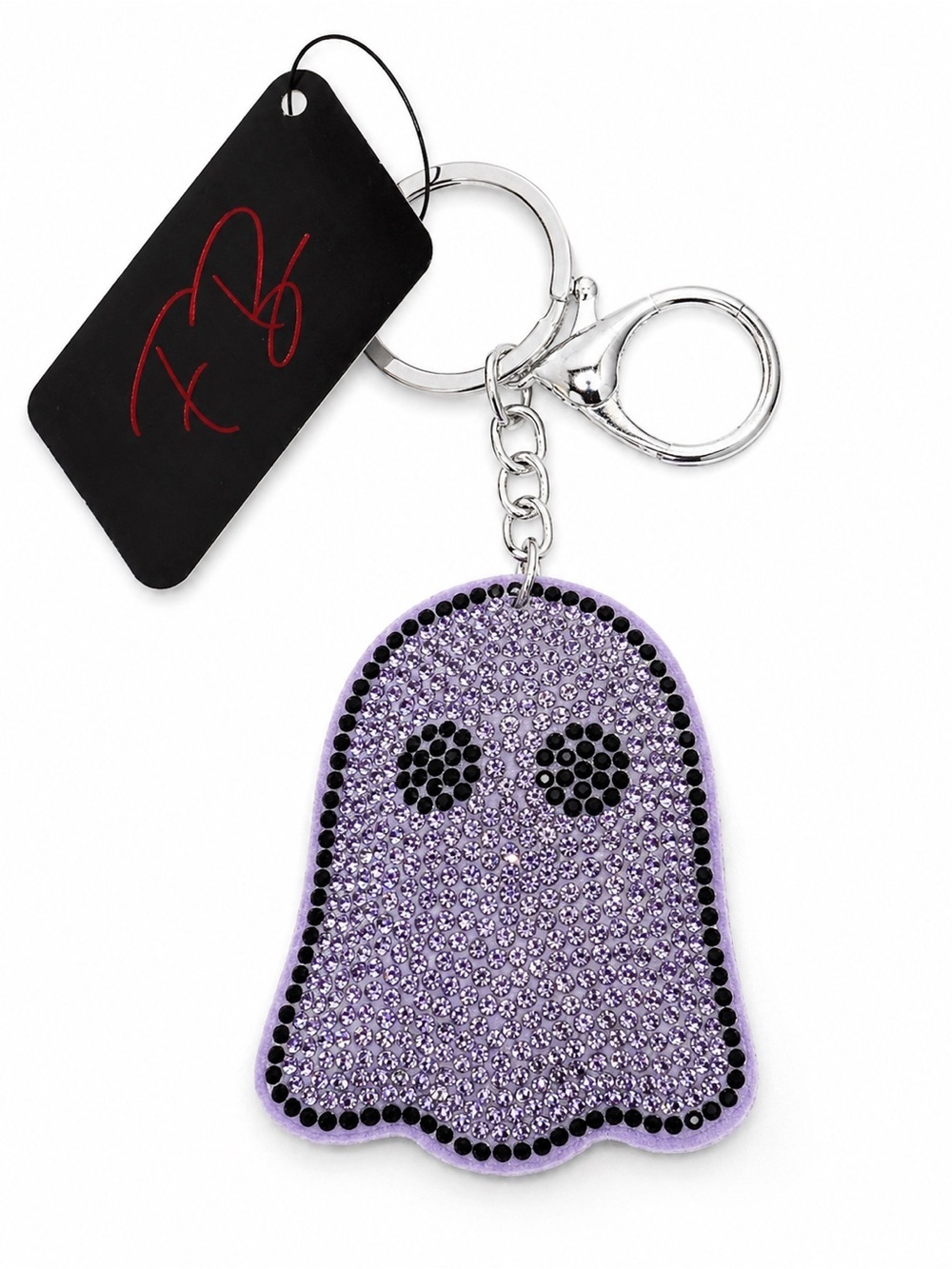 Crystal Ghost Keychain - Lavender and Black